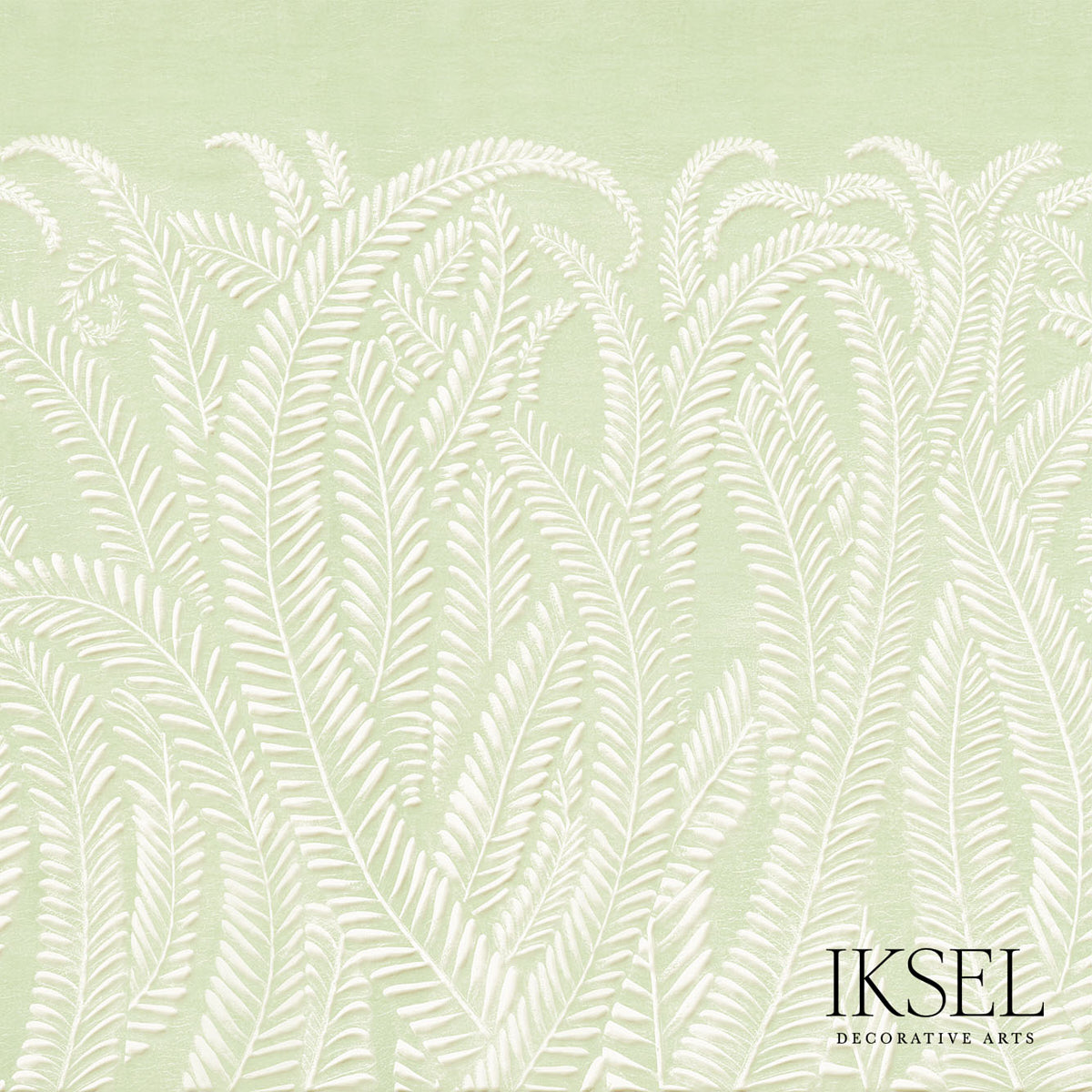 Schumacher Art Deco Fern Sea Weed Wallpaper Sample IK7105