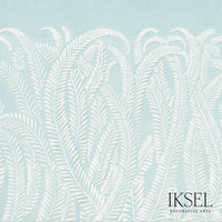 Iksel Art Deco Fern Sea Foam Wallpaper IK7106