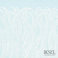 Iksel Art Deco Fern Ice Blue Wallpaper IK7107