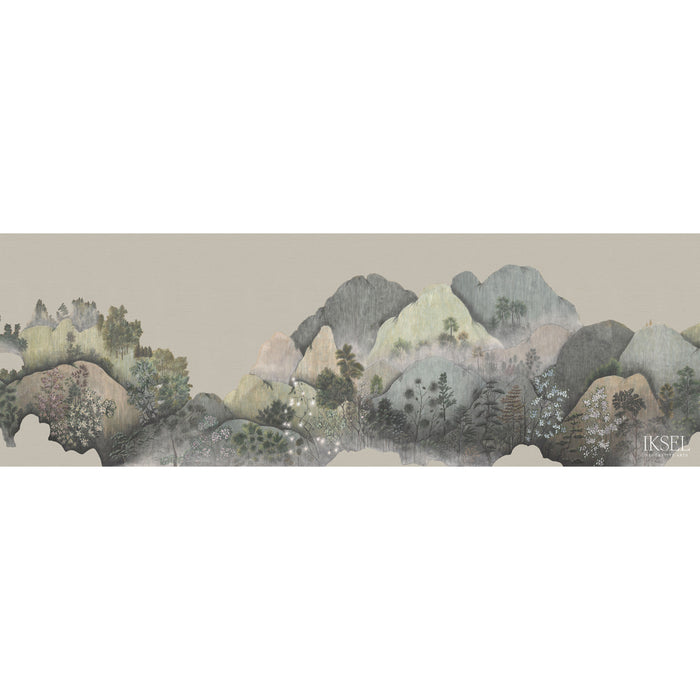 Schumacher Japanese Mountains Mist Wallpaper Sample IK7303