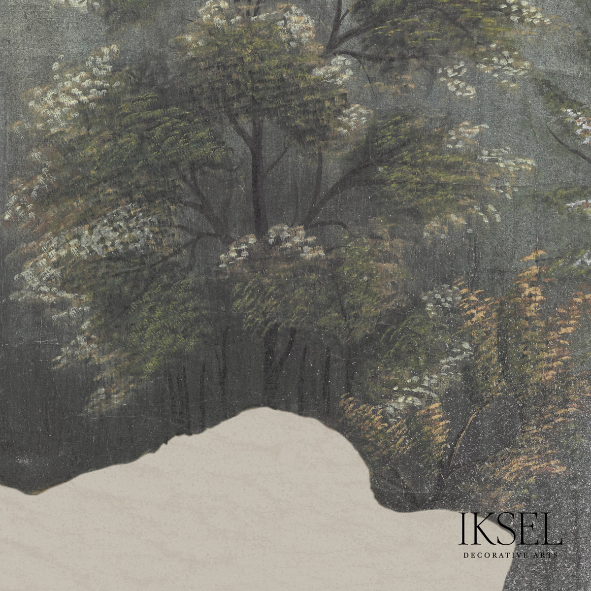 Schumacher Japanese Mountains Mist Wallpaper Sample IK7303