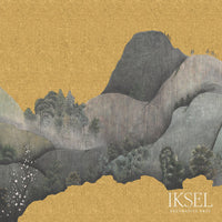 Iksel Japanese Mountains Crackled Gold Wallpaper IK7304