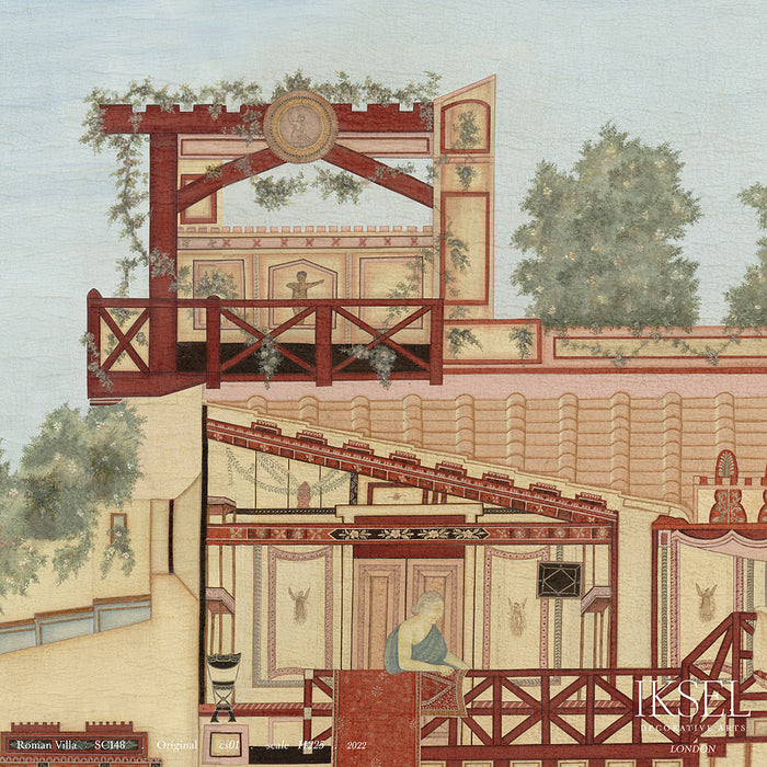 Schumacher Roman Villa Original Wallpaper Sample IK7500