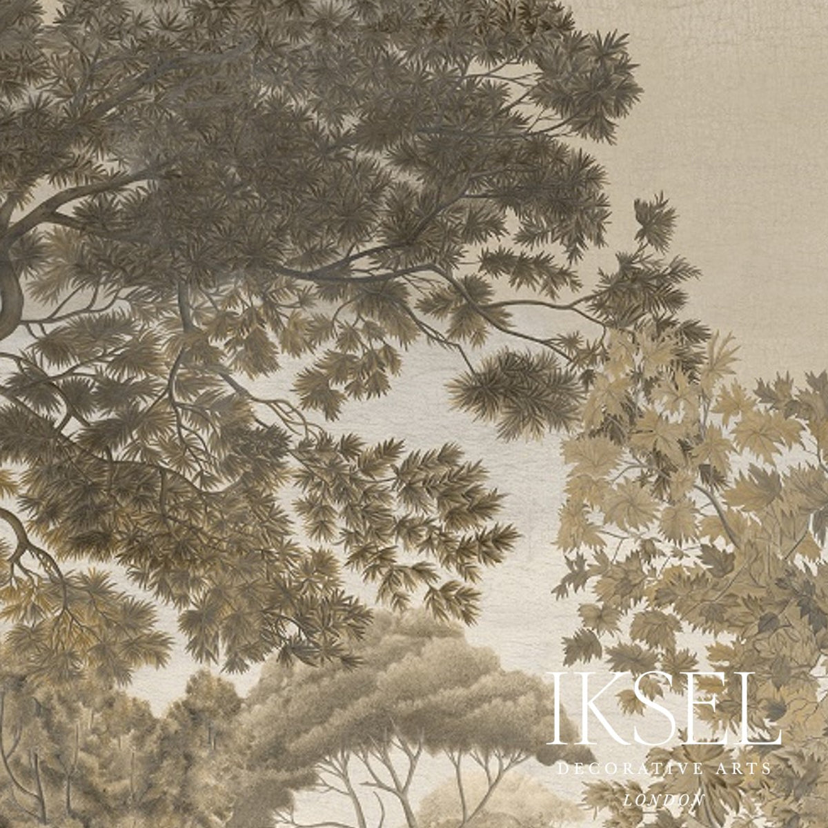 Schumacher Italian Promenade Sepia Tones Wallpaper Sample IK7701