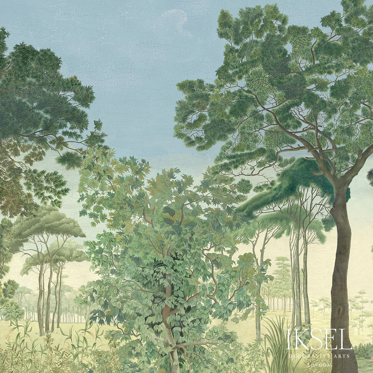 Schumacher Italian Promenade Multicolor Wallpaper Sample IK7702