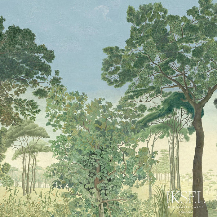 Schumacher Italian Promenade Multicolor Wallpaper Sample IK7702