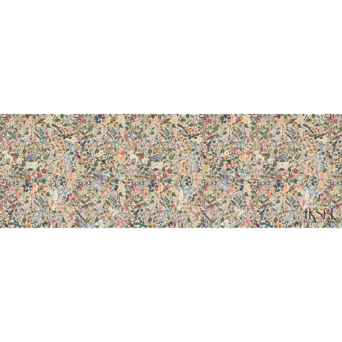 Schumacher Blooming Fantasy Crackled Beige Wallpaper Sample IK8000
