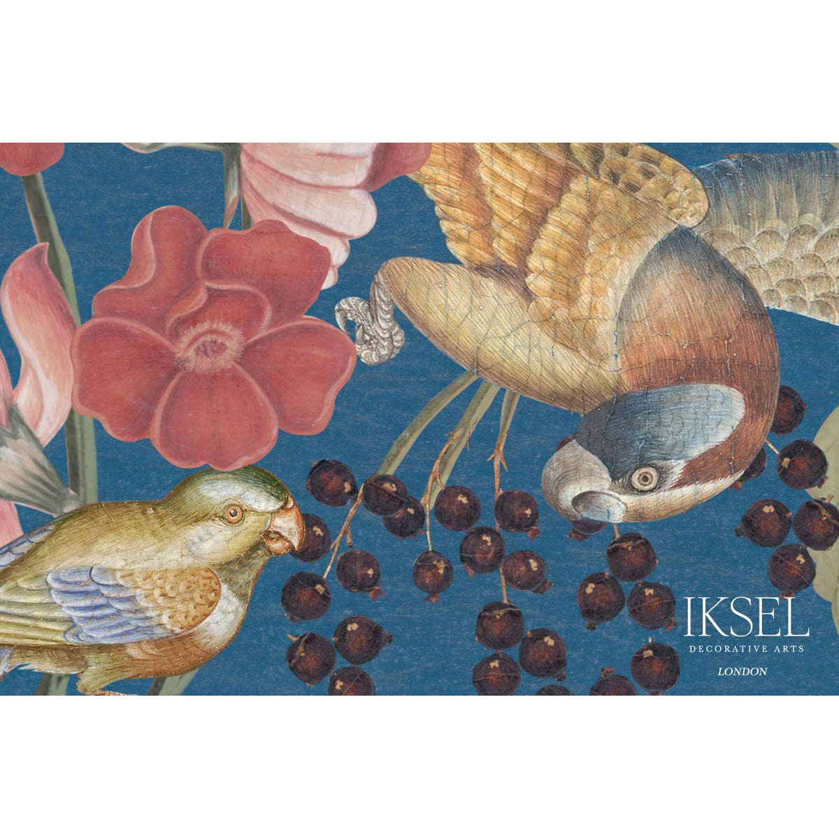 Schumacher Blooming Fantasy Lapis Blue Wallpaper Sample IK8002