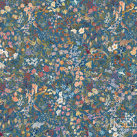 Iksel Blooming Fantasy Lapis Blue Wallpaper IK8002