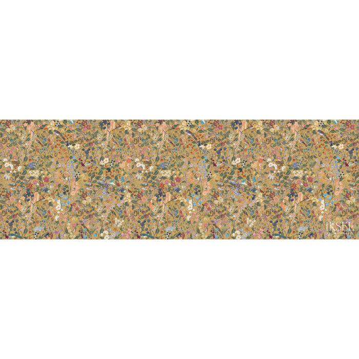 Schumacher Blooming Fantasy Crackled Gold Wallpaper Sample IK8003