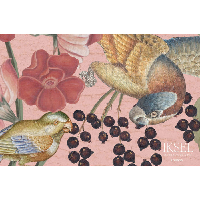 Schumacher Blooming Fantasy Gum Pink Wallpaper Sample IK8005