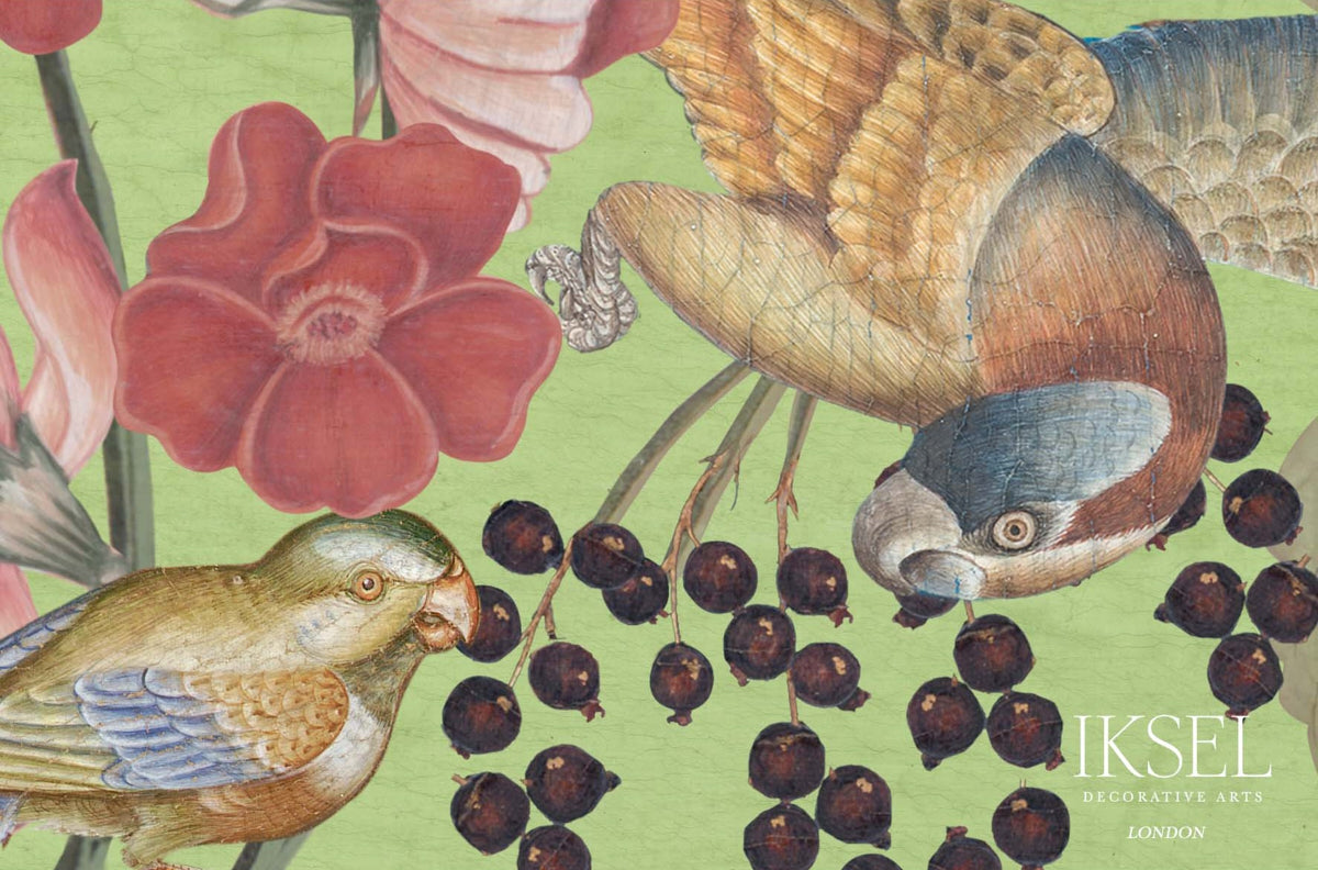 Schumacher Blooming Fantasy Pear Green Wallpaper Sample IK8007
