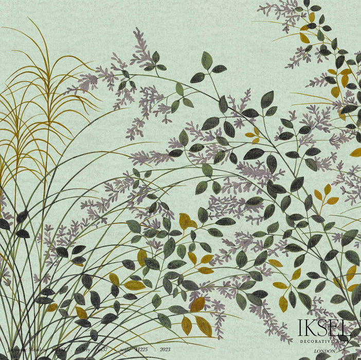 Schumacher Japanese Meadow Celery Wallpaper Sample IK8201
