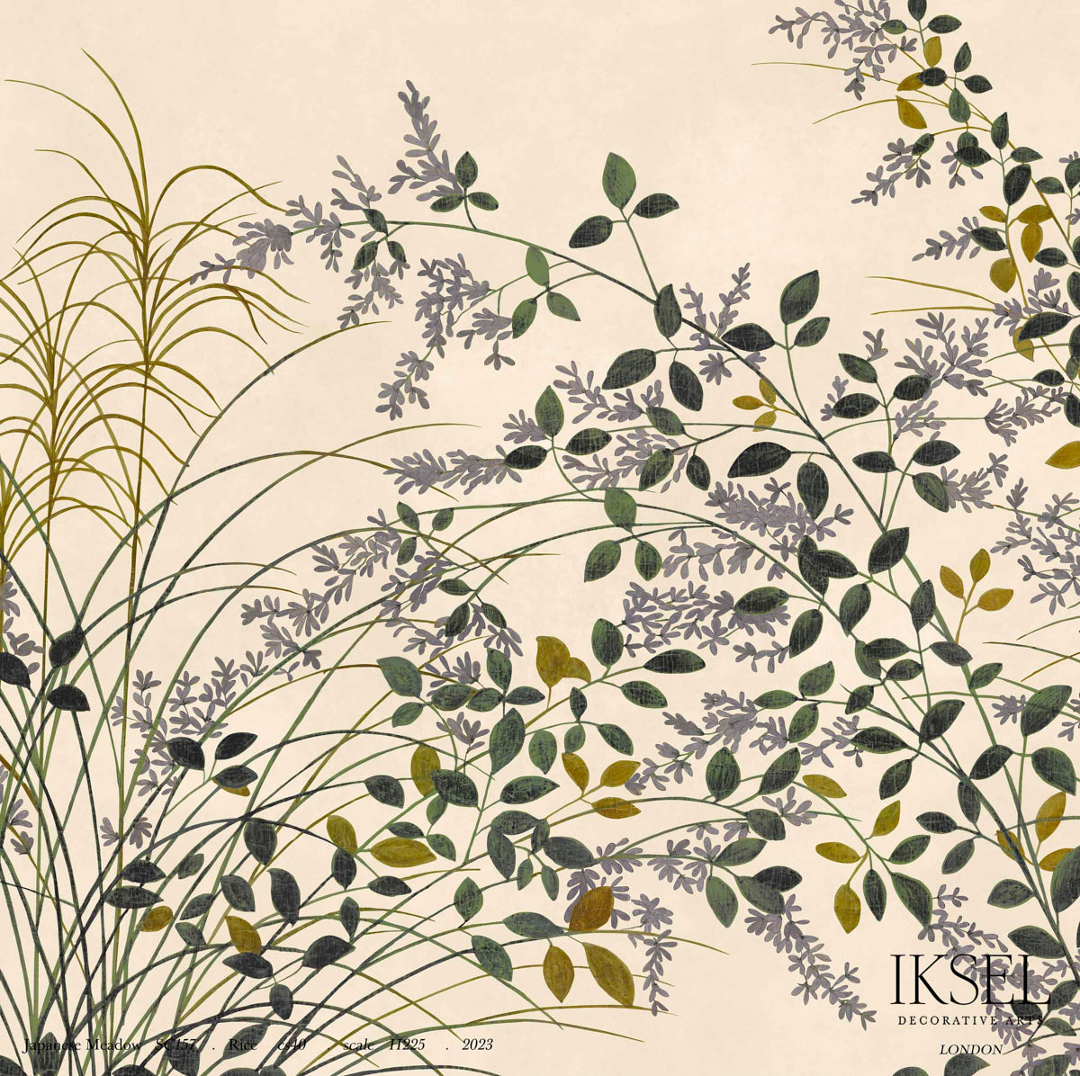 Schumacher Japanese Meadow Rice Wallpaper Sample IK8202