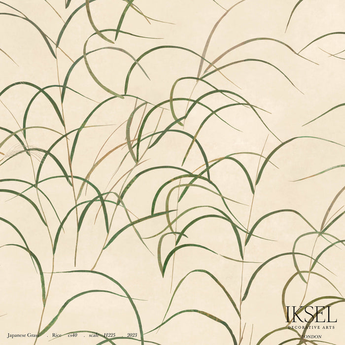 Schumacher Japanese Grass Rice Wallpaper Sample IK8300