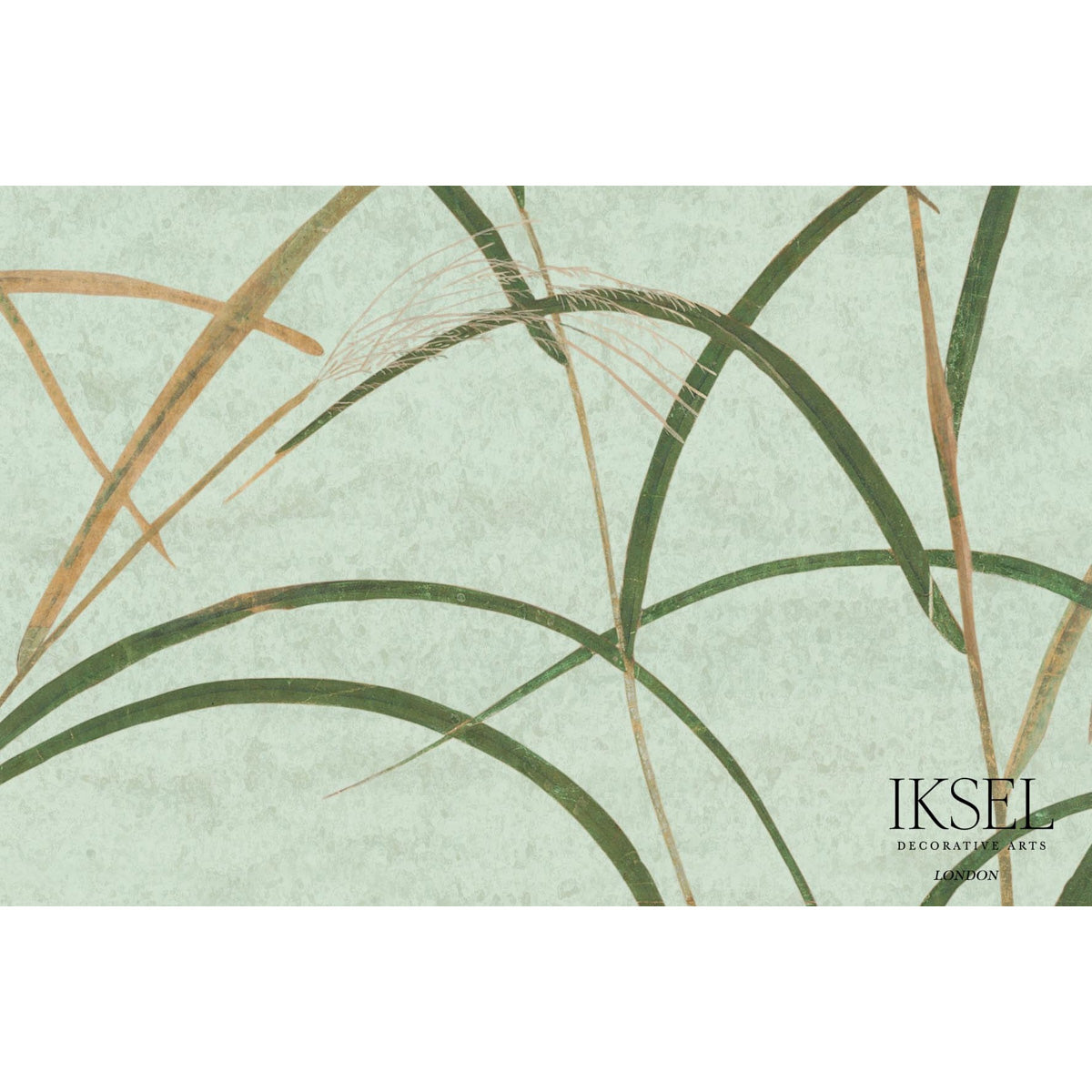 Schumacher Japanese Grass Celery Wallpaper Sample IK8301