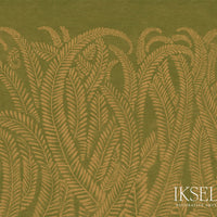 Iksel Art Deco Golden Fern Golden Green Wallpaper IK8400