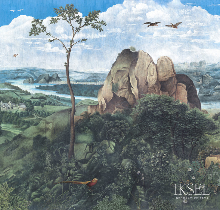 Schumacher Patinir Landscape Multicolor Wallpaper IK9600