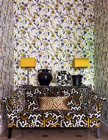 Pierre Frey Majestic Noir & Or Fabric F3110001