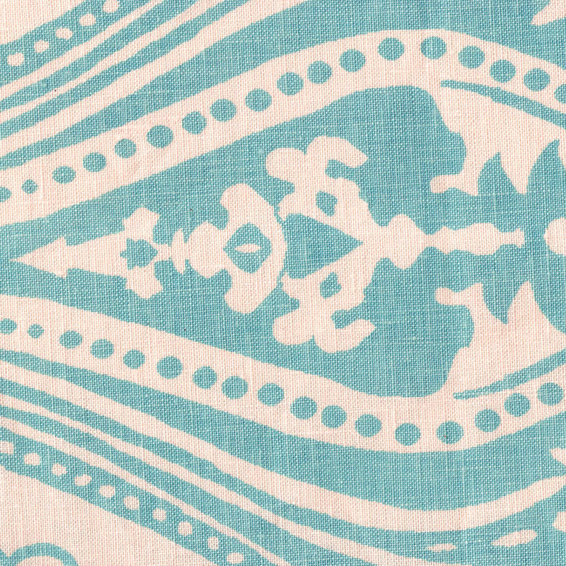 Home Couture Indochine Paisley China Blue Fabric Sample HC1880C-03
