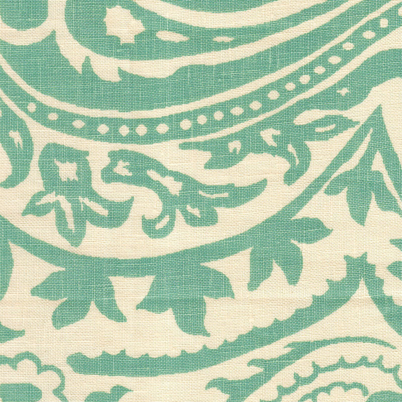 Home Couture Indochine Paisley French Green Fabric Sample HC1880C-02