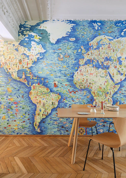 Pierre Frey Musiques Du Monde Multicolo Wallpaper Sample FP996001