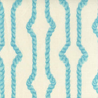Quadrille Regency Ropes Multi Turquoise Fabric JF01010-02TLC