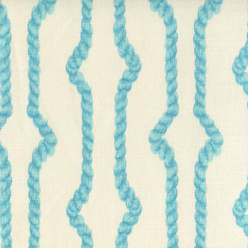 Quadrille Regency Ropes Multi Turquoise Fabric JF01010-02TLC