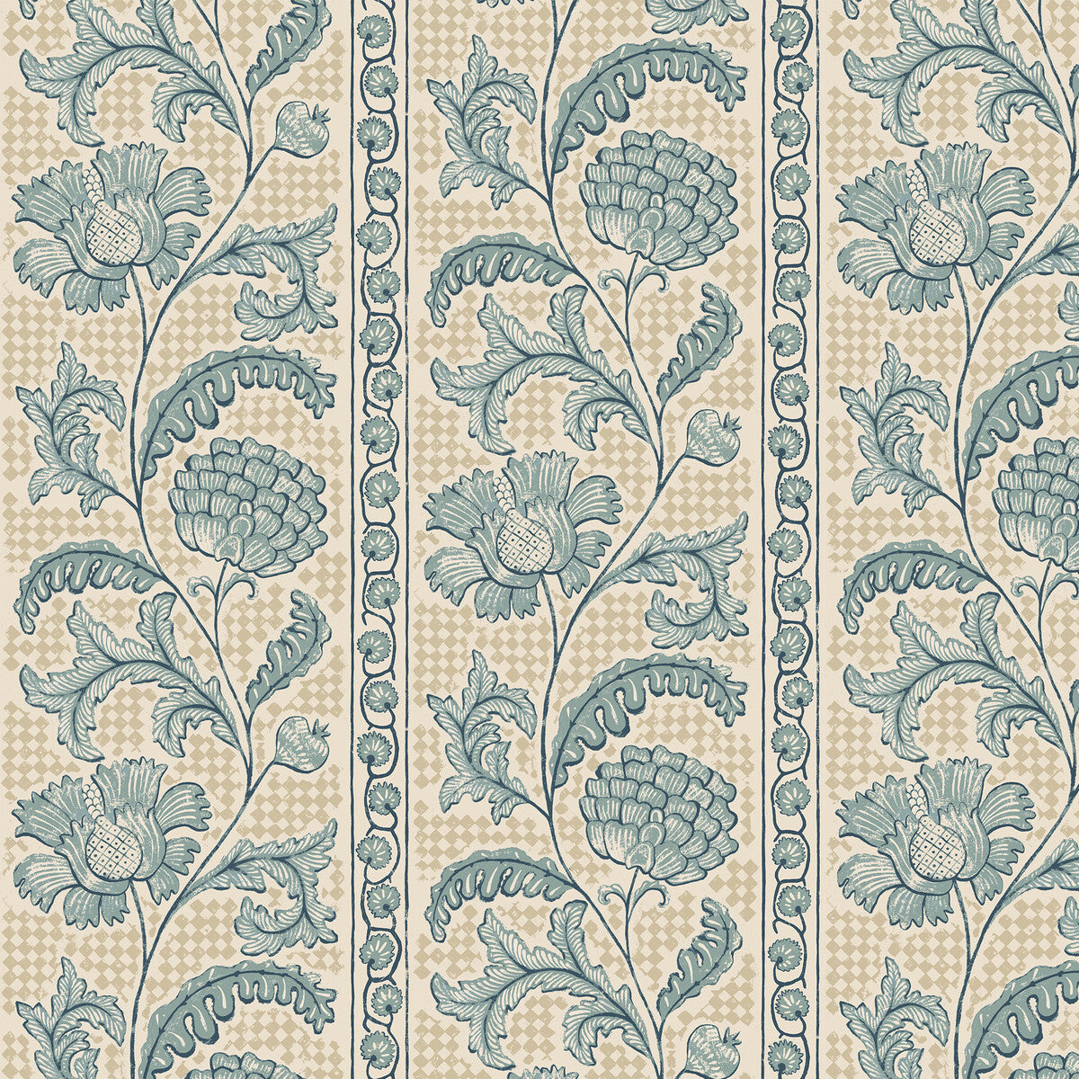 Kravet Couture Floral Check 01 Wallpaper Sample JMW1028.01.0