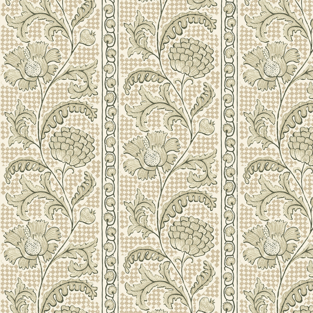 Kravet Couture Floral Check 11 Wallpaper Sample JMW1028.11.0