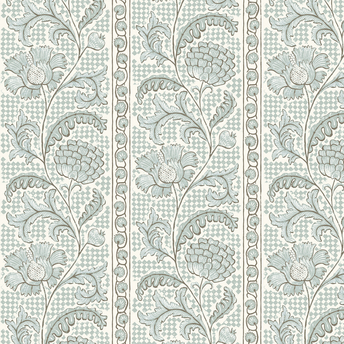 Kravet Couture Floral Check 21 Wallpaper Sample JMW1028.21.0