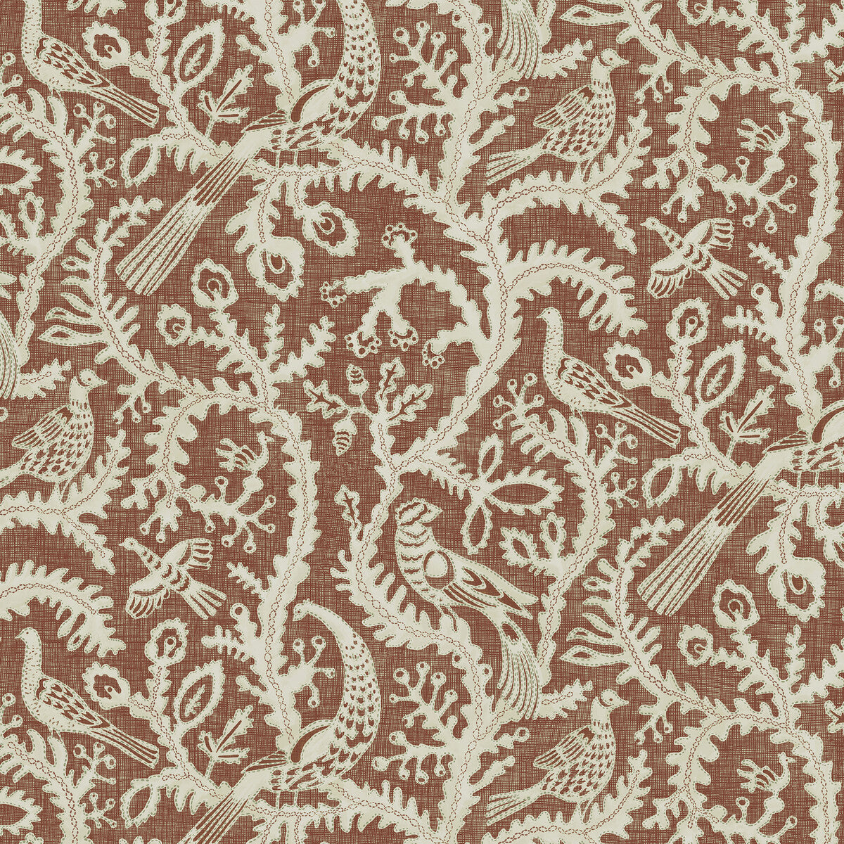 Kravet Couture Stitched Birds 41 Wallpaper Sample JMW1035.41.0