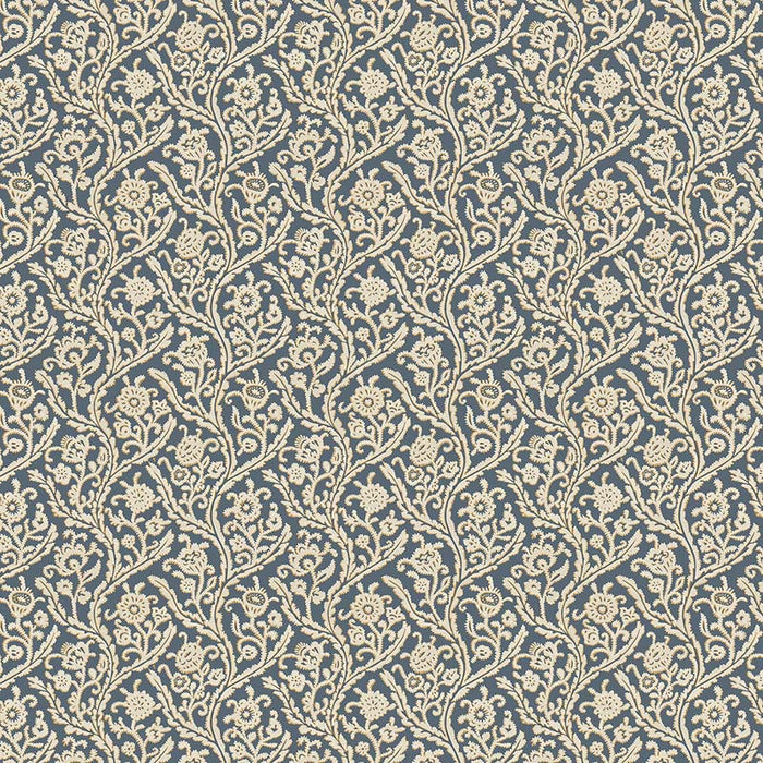 Kravet Couture Letti Navy & Mustard Wallpaper JMW1044.91.0