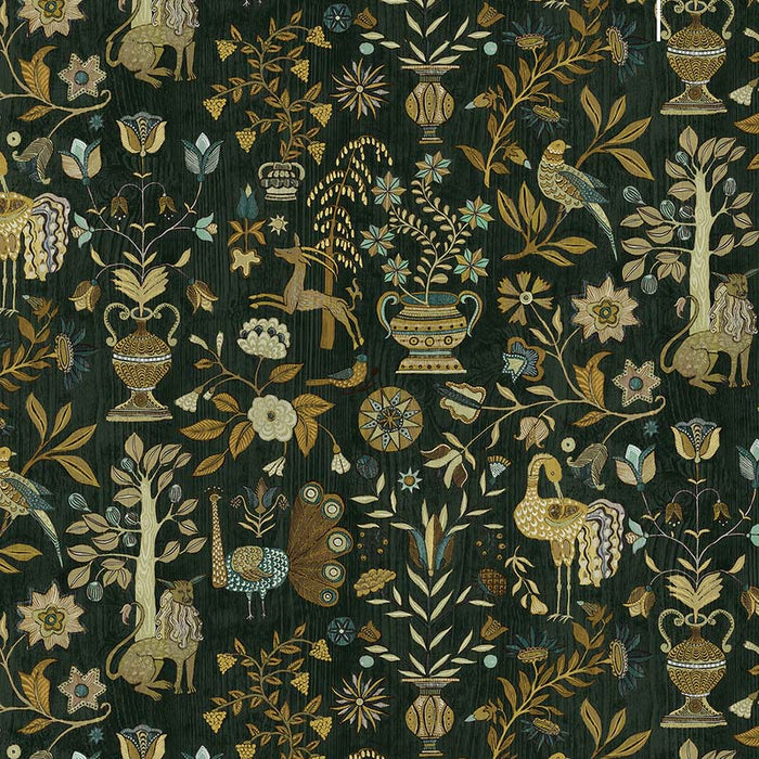 Kravet Couture Fable Garden Olive & Black Wallpaper JMW1045.11.0