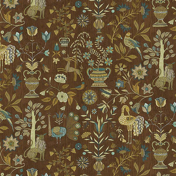Kravet Couture Fable Garden Brown Wallpaper JMW1045.41.0