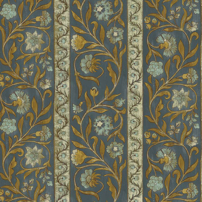 Kravet Couture Potter Stripe Blue & Olive Wallpaper Sample JMW1046.01.0