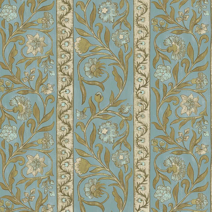 Kravet Couture Potter Stripe Bright Blue Wallpaper Sample JMW1046.41.0