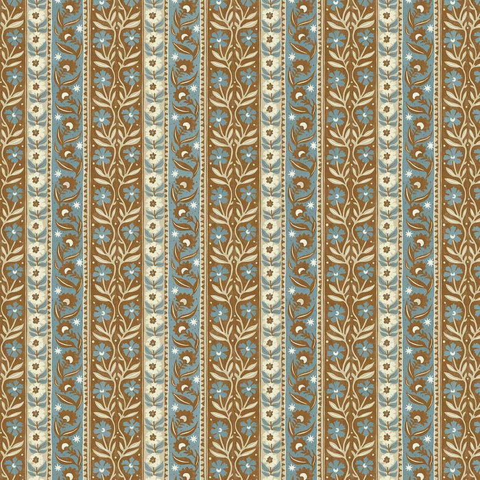 Kravet Couture Arber Stripe Brown & Blue Wallpaper JMW1048.31.0
