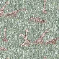 Kravet Couture Giraffes Aqua Wallpaper JMW1049.11.0