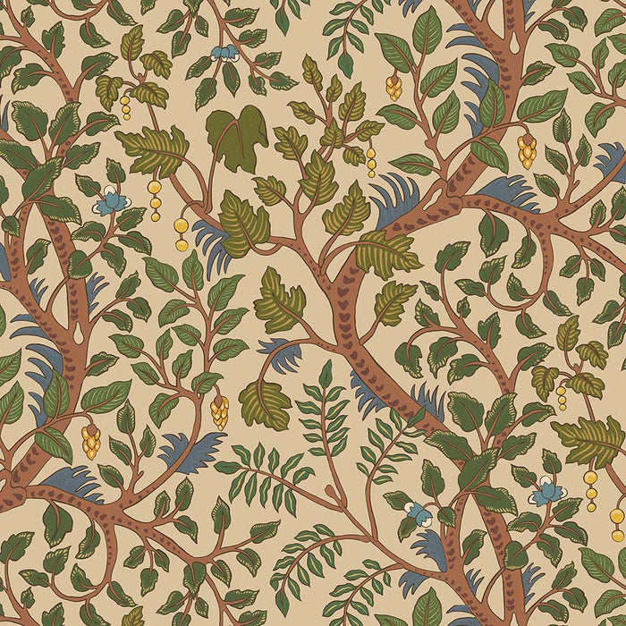 Kravet Couture Brushwood Green & Red Wallpaper Sample JMW1050.01.0