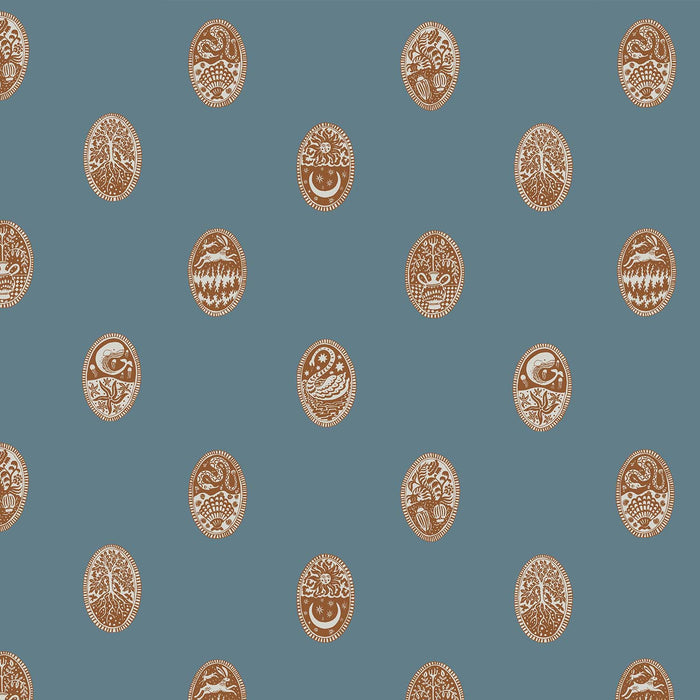 Kravet Couture Linear Cameos Little Ponds, Dinky & Dew Wallpaper Sample JMWRLIN.02.0
