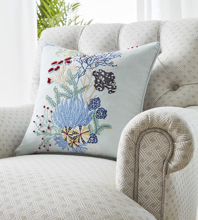 Old World Weavers Combe Martin Azure Fabric Sample JM70720003