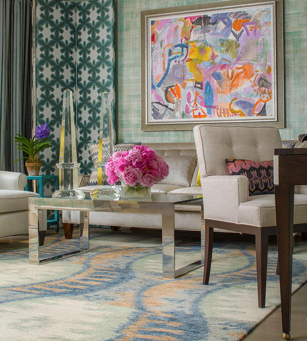 Grey Watkins Misterioso Mint Fabric Sample JM71370004