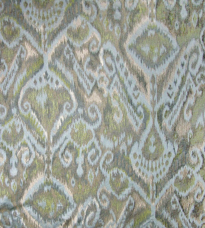 Old World Weavers Kalasin Aqua Chartreuse Fabric JM26760008