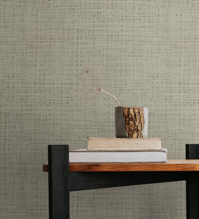 Seabrook Designs Ami Taupe Wallpaper Sample JP10106