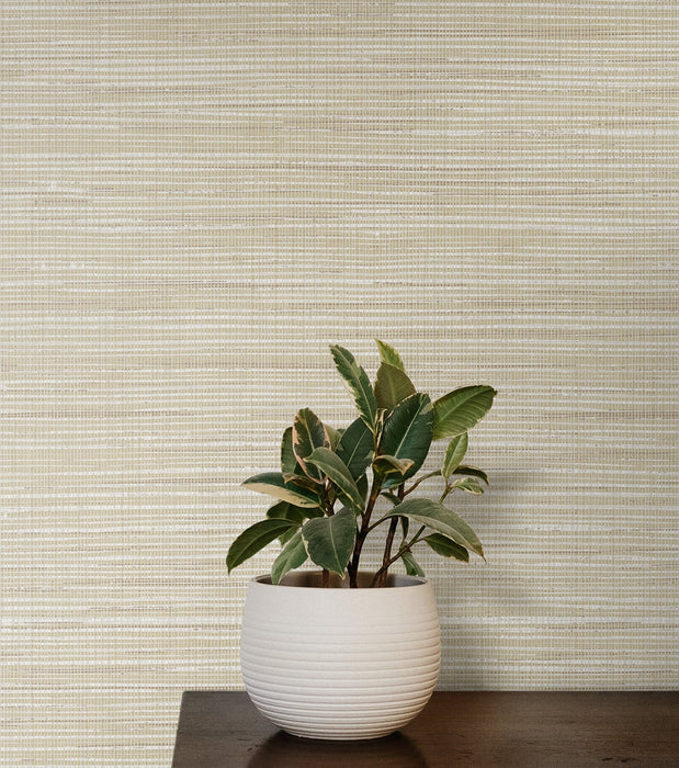 Seabrook Designs Mei Stringcloth Sandstone Wallpaper Sample JP10405