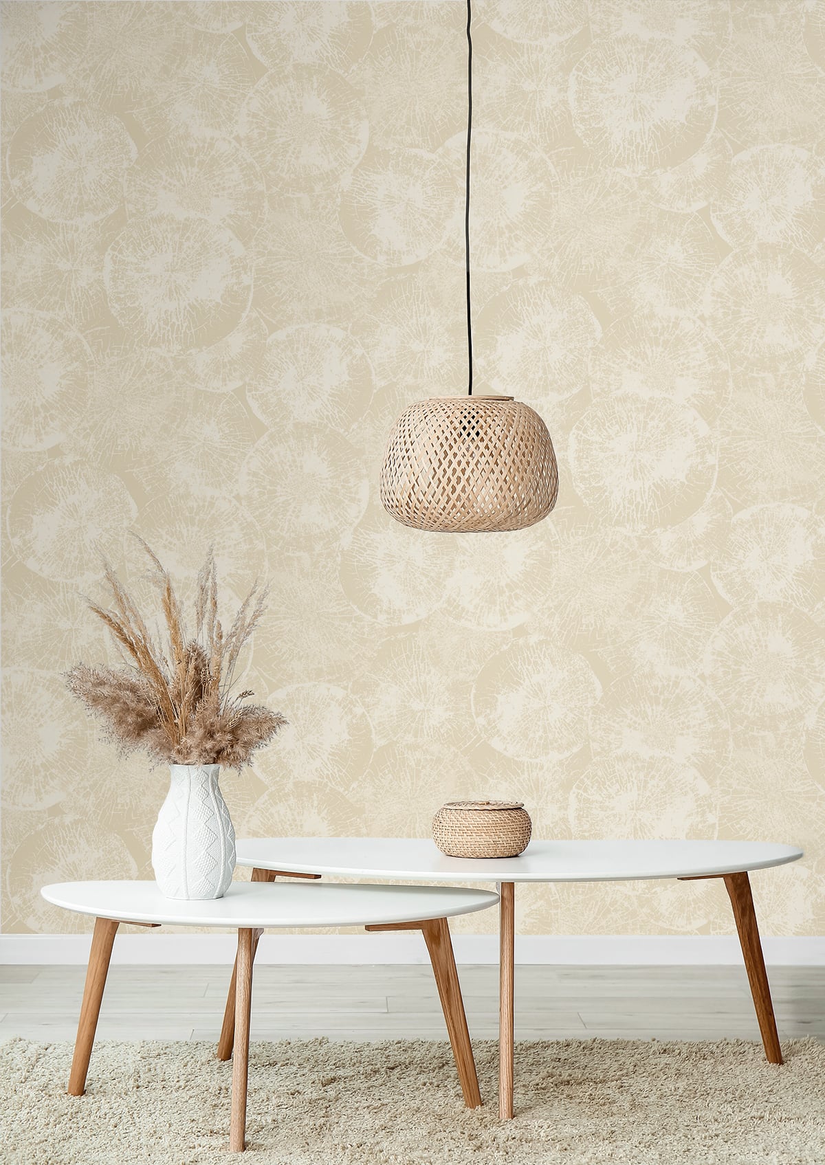 Seabrook Designs Eren Soft Beige Wallpaper Sample JP10705