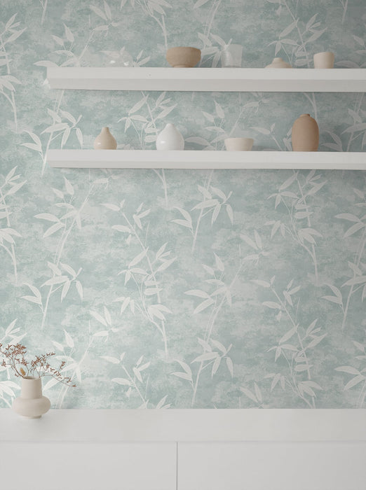 Seabrook Designs Honshu Bamboo Lakeside Wallpaper Sample JP10902