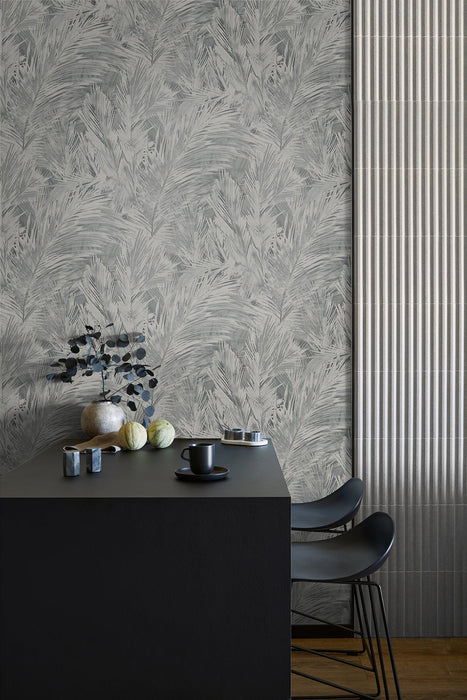 Seabrook Designs Mari Smoke Wallpaper Sample JP11008