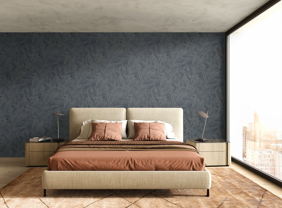 Seabrook Designs Mari Navy Blue Wallpaper Sample JP11012